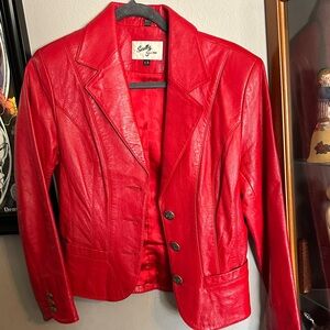 Scully Women's Vibrant Red Leather Jacket